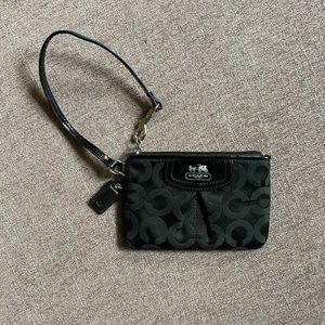 Coach C Black Wristlet